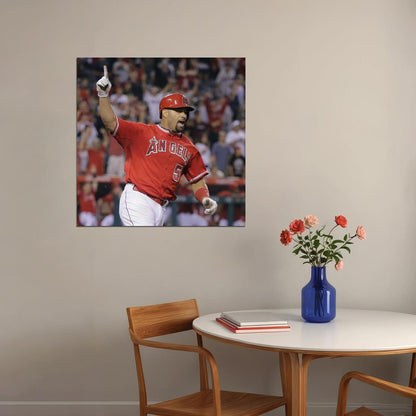 Albert Pujols Baseball Poster Mlb Player Wall Art Sports Print