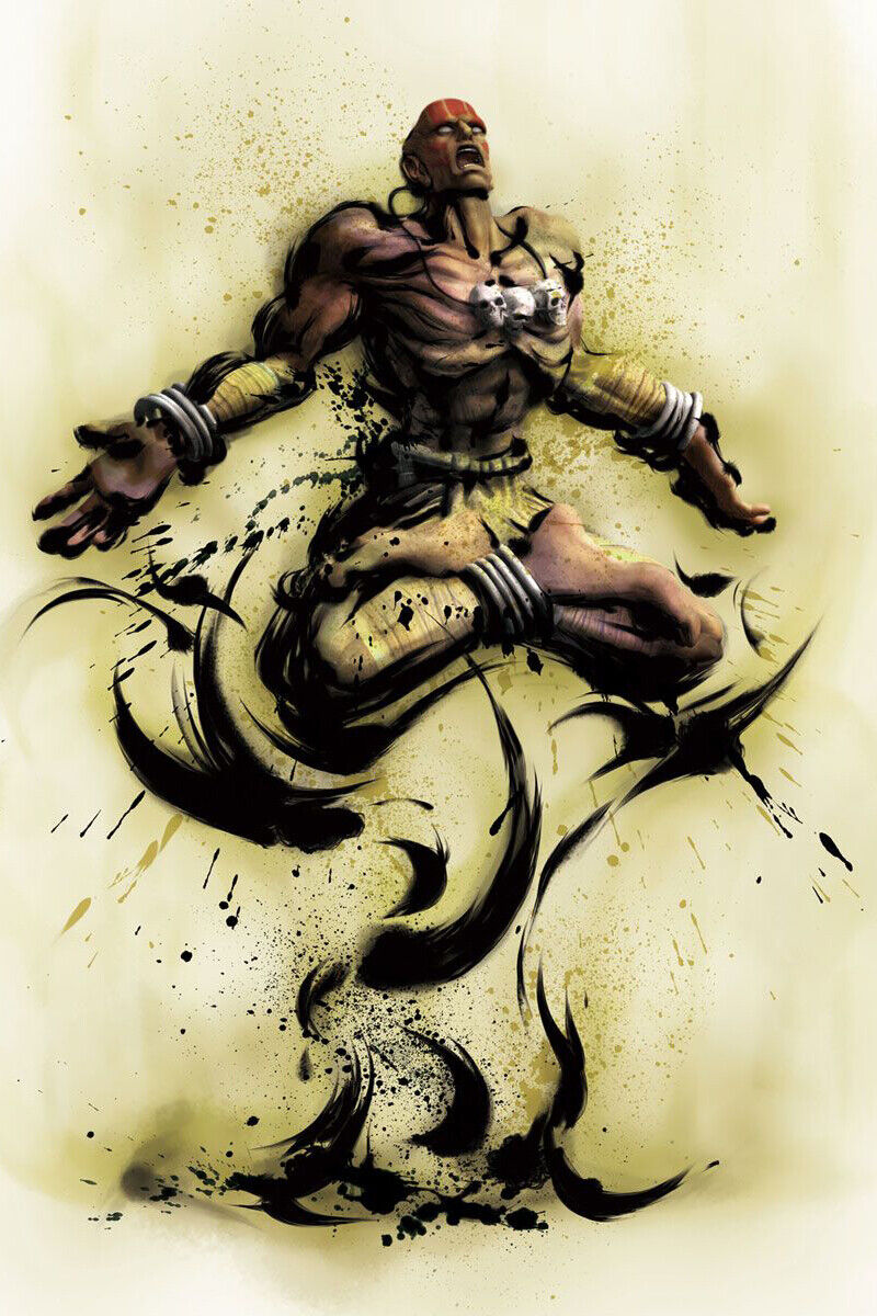 Street Fighter Dhalsim Fighting Video Game Poster Gamer Wall Art