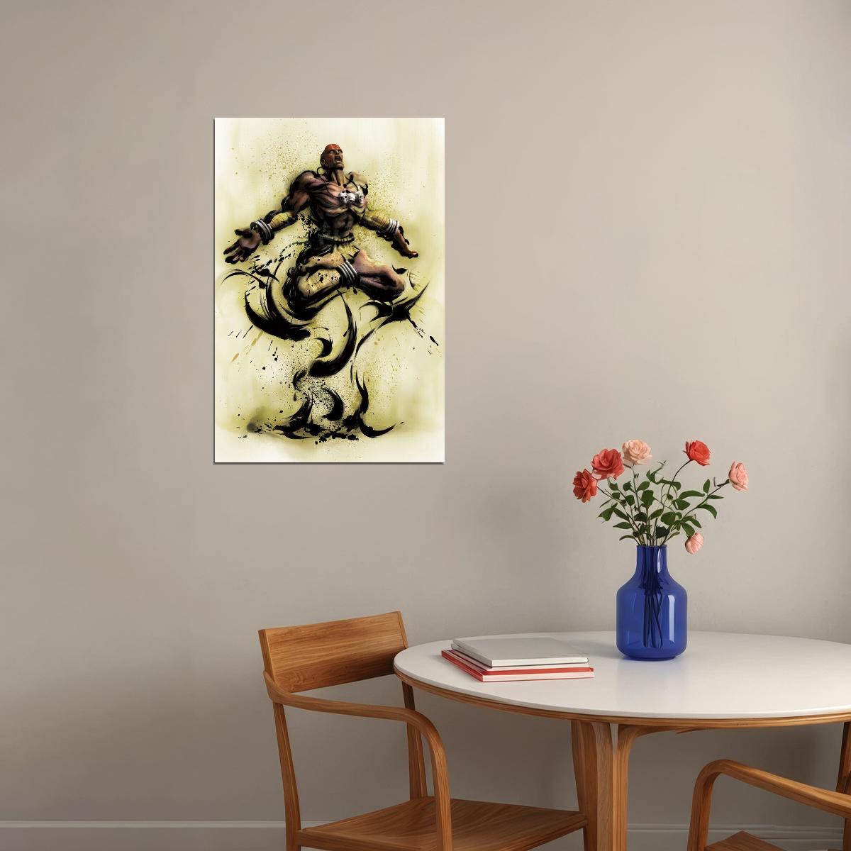 Street Fighter Dhalsim Fighting Video Game Poster Gamer Wall Art