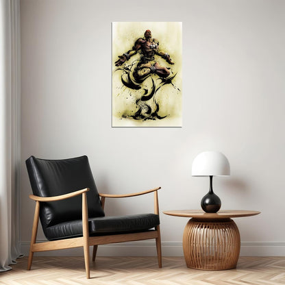 Street Fighter Dhalsim Fighting Video Game Poster Gamer Wall Art