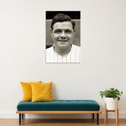 Babe Ruth Baseball Legend Poster Mlb Icon Wall Art Sports Print