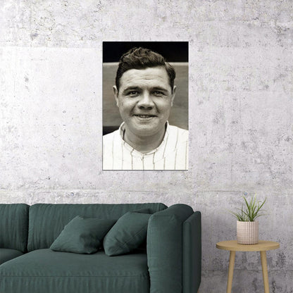 Babe Ruth Baseball Legend Poster Mlb Icon Wall Art Sports Print