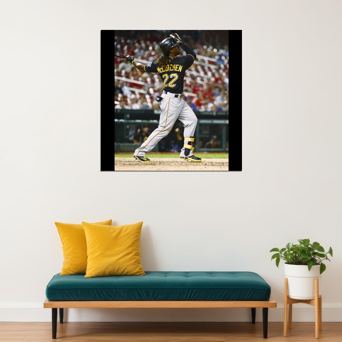 Andrew Mccutchen Baseball Poster Mlb Player Wall Art Pittsburgh Pirates Sports Print