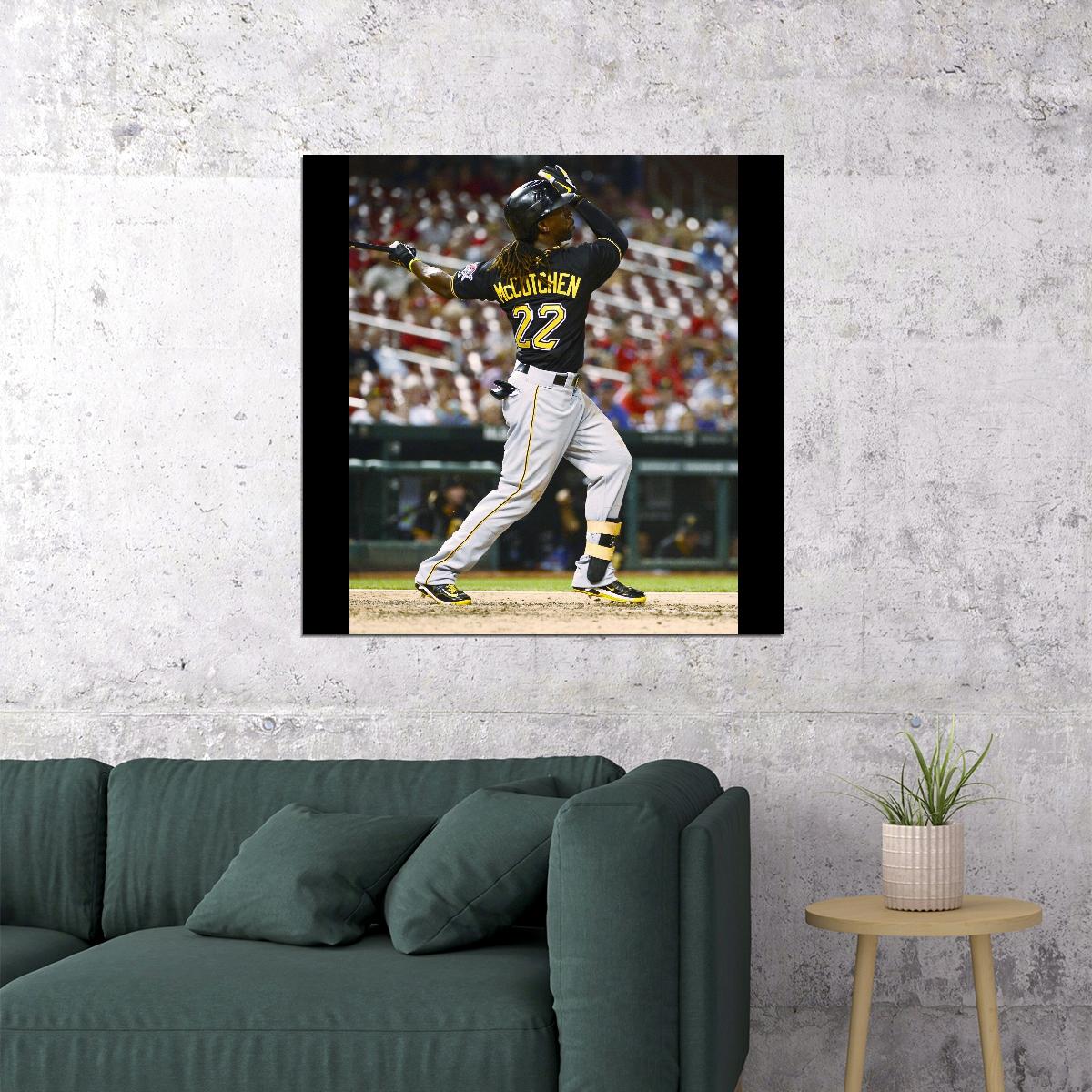 Andrew Mccutchen Baseball Poster Mlb Player Wall Art Pittsburgh Pirates Sports Print