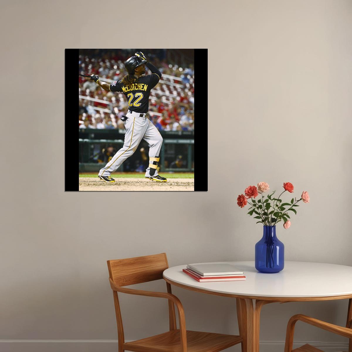 Andrew Mccutchen Baseball Poster Mlb Player Wall Art Pittsburgh Pirates Sports Print