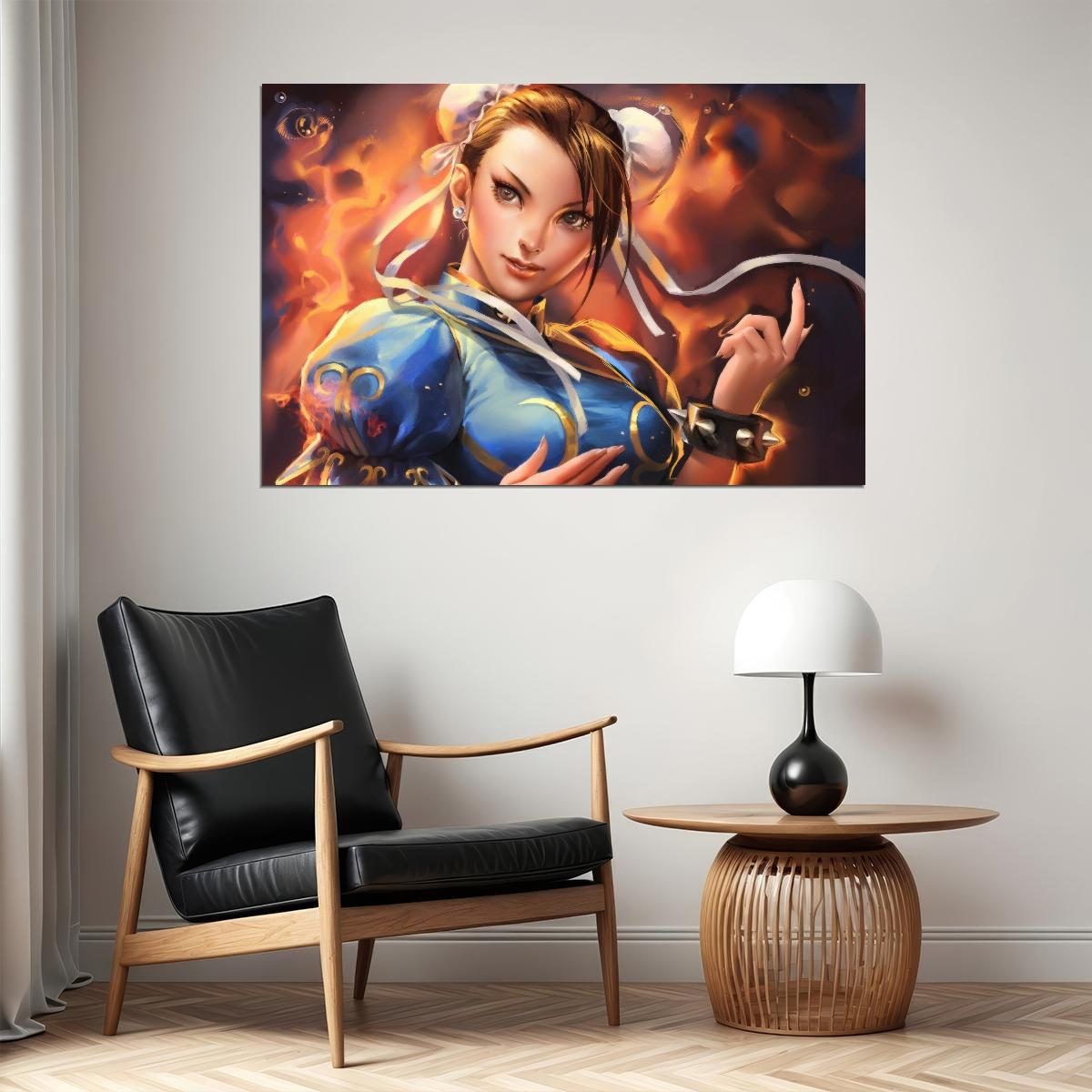 Street Fighter Chun-li Fighting Video Game Poster Gamer Wall Art