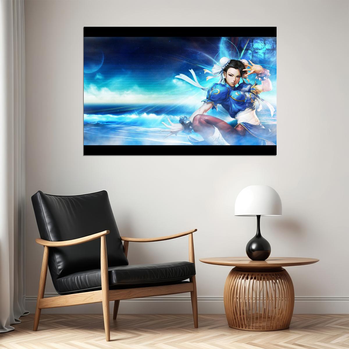 Street Fighter Chun-li Fighting Video Game Poster Gamer Wall Art