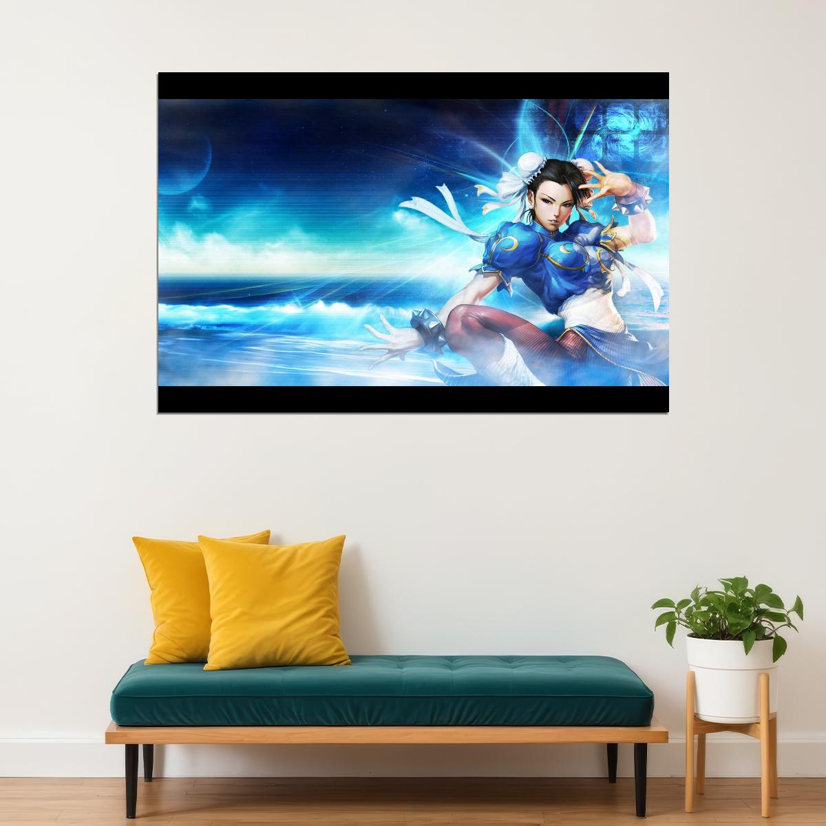 Street Fighter Chun-li Fighting Video Game Poster Gamer Wall Art