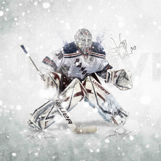 Henrik Lundqvist Nhl Hockey Poster Goalie Sports Print Wall Art