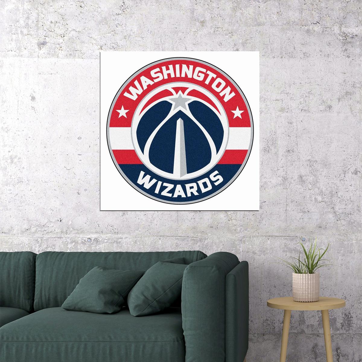 Washington Wizards Basketball Team Logo Poster