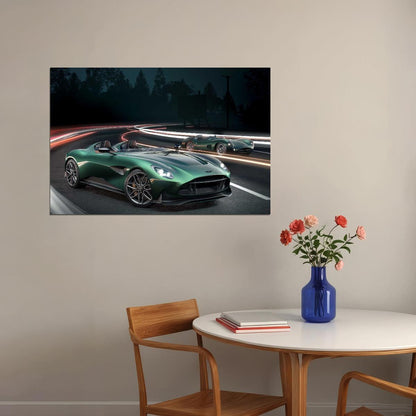 Aston Martin Poster Luxury Sports Car Wall Art Supercar Print