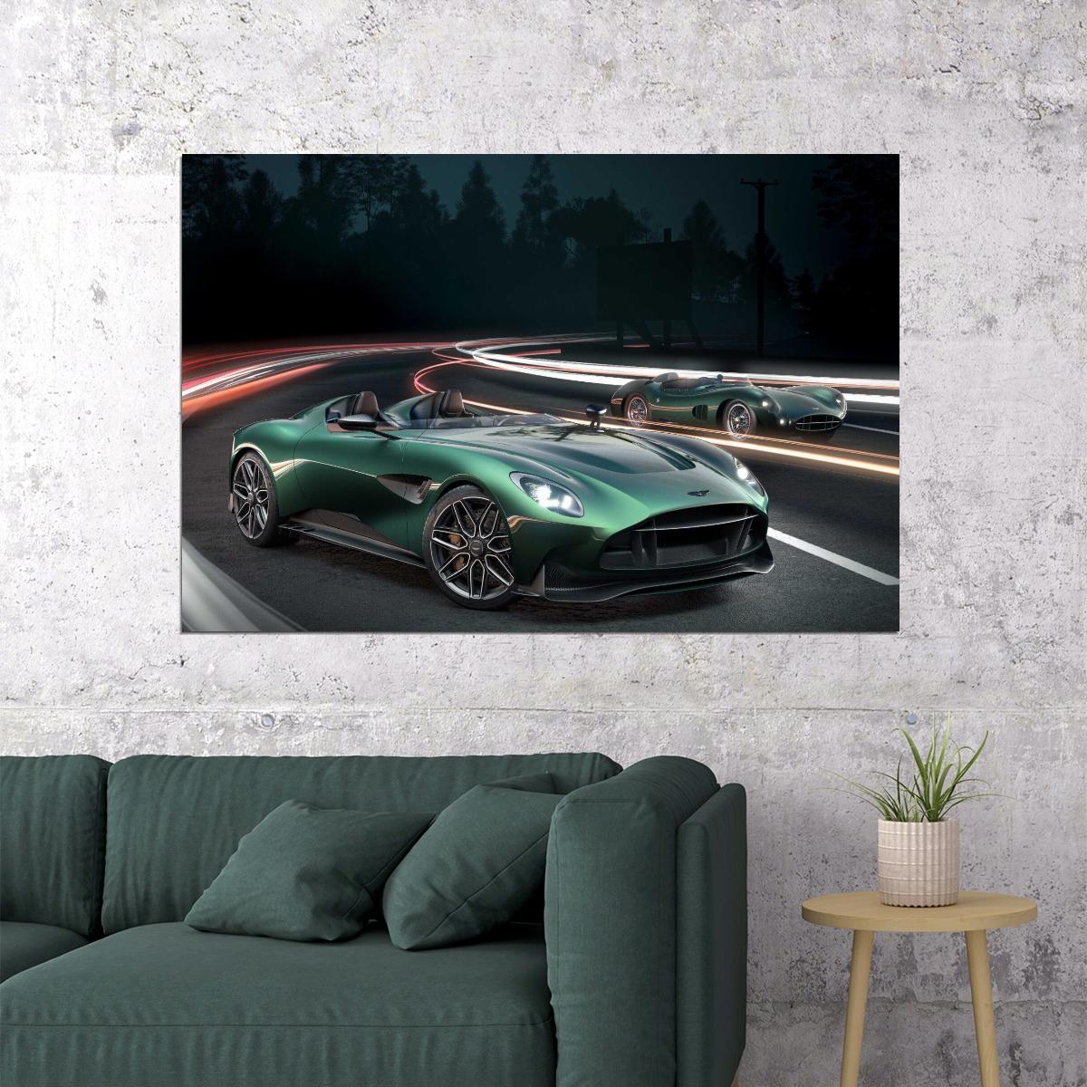 Aston Martin Poster Luxury Sports Car Wall Art Supercar Print