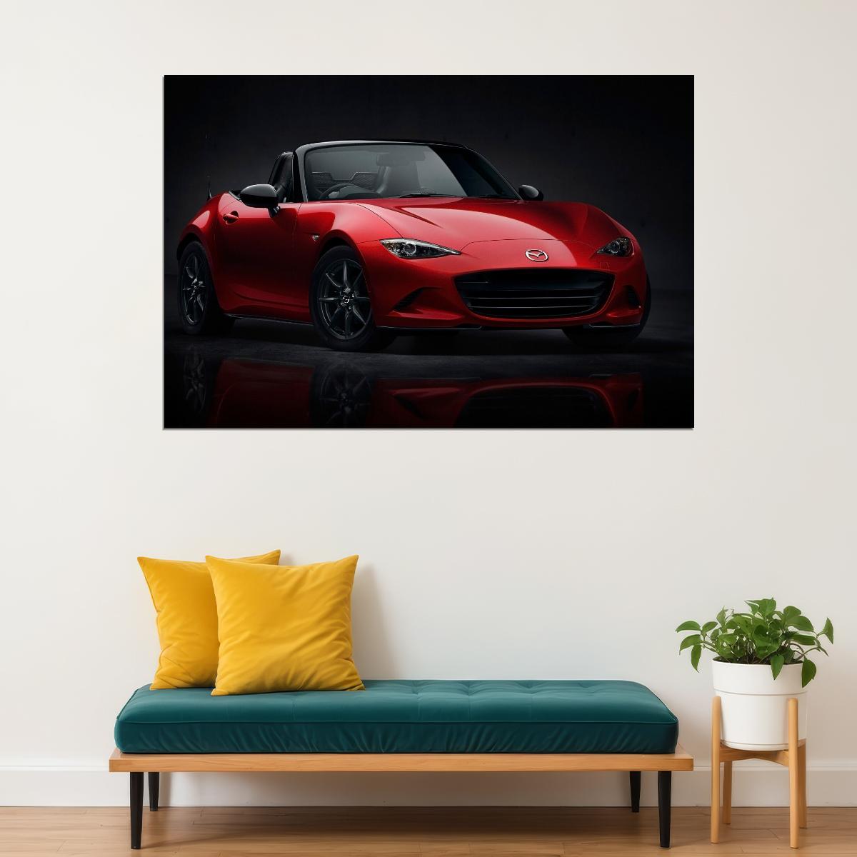 Mazda Miata Car Poster Sports Vehicle Wall Art Classic Sports Car