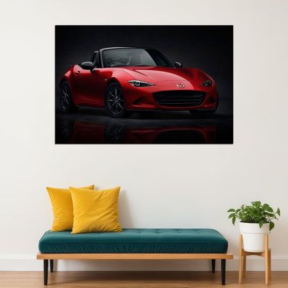 Mazda Miata Car Poster Sports Vehicle Wall Art Classic Sports Car