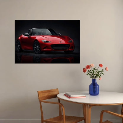 Mazda Miata Car Poster Sports Vehicle Wall Art Classic Sports Car