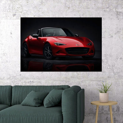 Mazda Miata Car Poster Sports Vehicle Wall Art Classic Sports Car