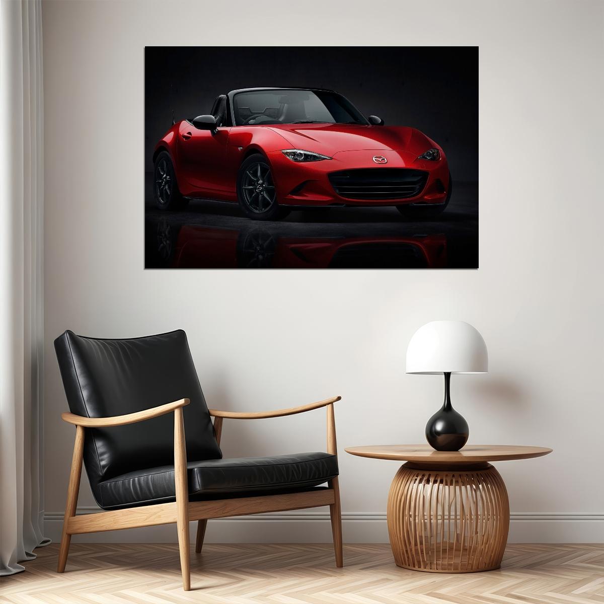 Mazda Miata Car Poster Sports Vehicle Wall Art Classic Sports Car