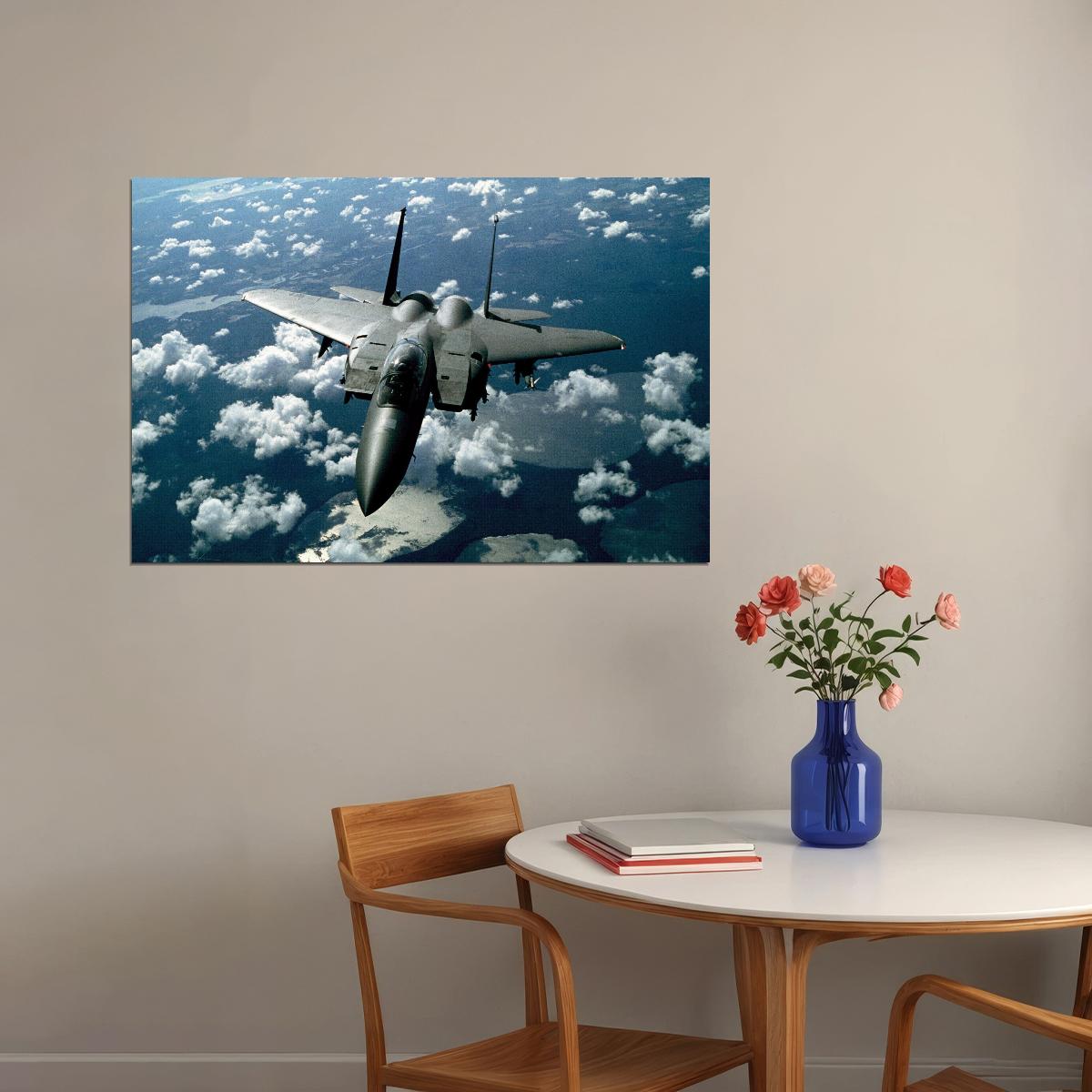 Fighter Jets Poster Military Aircraft Wall Art Aviation Enthusiast Print