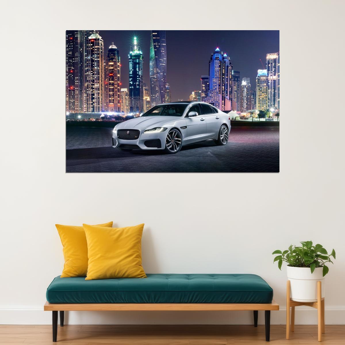 Jaguar Supercar Poster Sports Vehicle Wall Art Luxury Sports Car Print