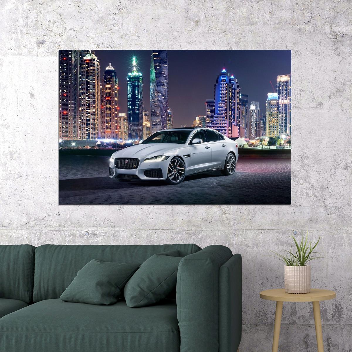 Jaguar Supercar Poster Sports Vehicle Wall Art Luxury Sports Car Print