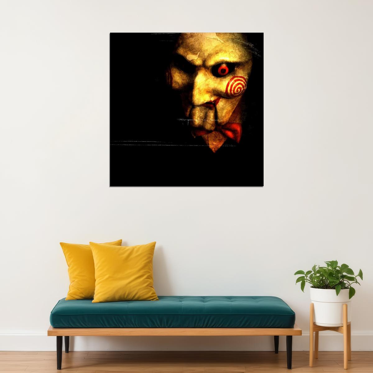 Saw Movie Poster Classic Horror Film Iconic Slasher Wall Print - xonomax