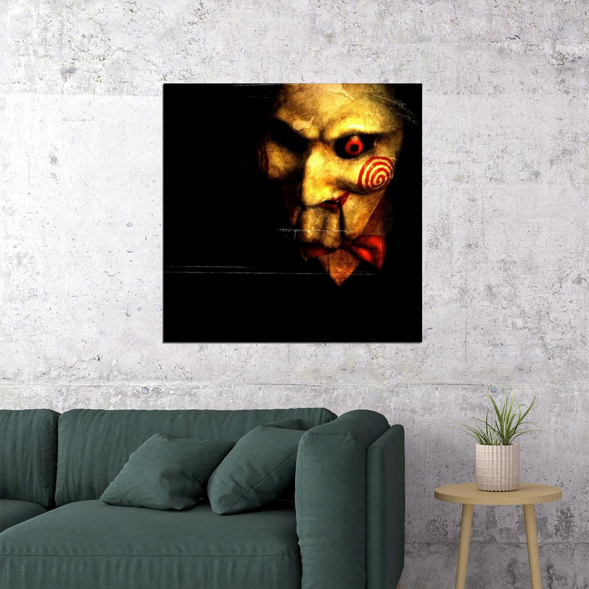 Saw Movie Poster Classic Horror Film Iconic Slasher Wall Print - xonomax