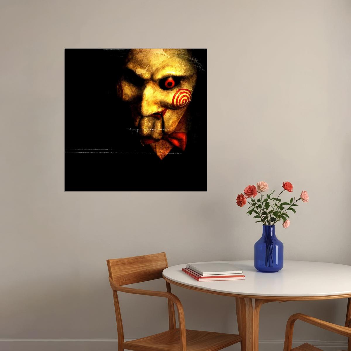 Saw Movie Poster Classic Horror Film Iconic Slasher Wall Print - xonomax