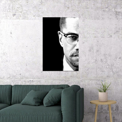 Malcolm X Black Empowerment Poster Social Justice Wall Print