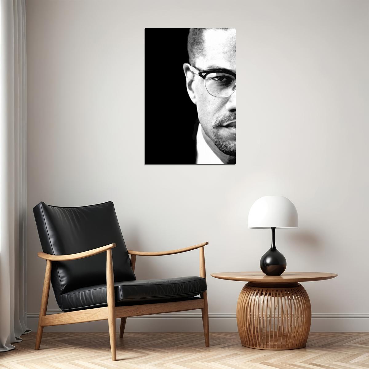 Malcolm X Black Empowerment Poster Social Justice Wall Print