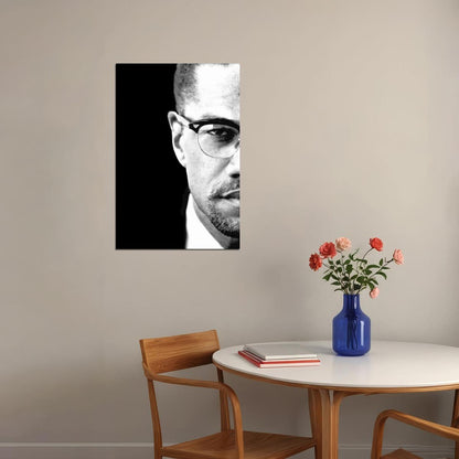 Malcolm X Black Empowerment Poster Social Justice Wall Print