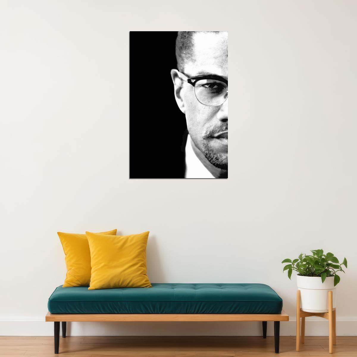 Malcolm X Black Empowerment Poster Social Justice Wall Print