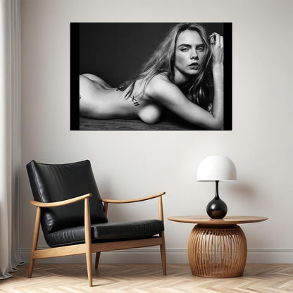 Sexy Model Cara Delevingne Supermodel Poster Stunning Fashion Icon Wall Print