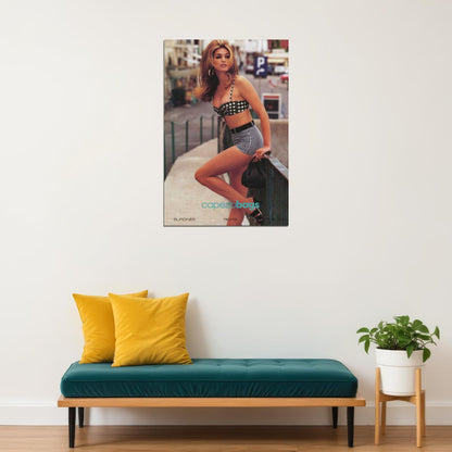 Cindy Crawford Supermodel Poster Stunning Fashion Icon Wall Print