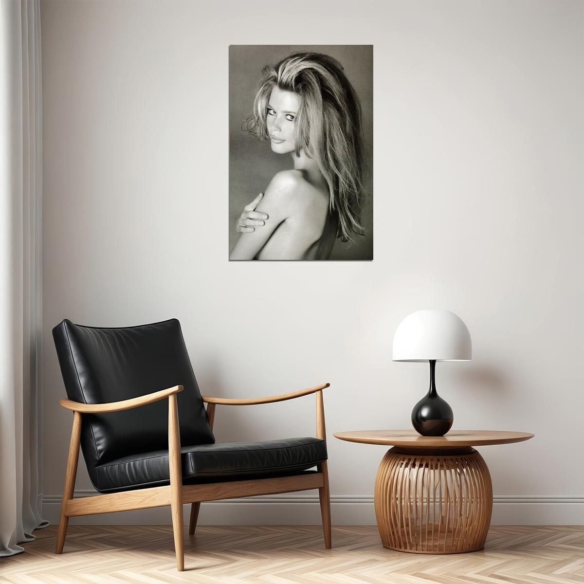 Claudia Schiffer Supermodel Sexy Poster Stunning Fashion Icon Wall Print