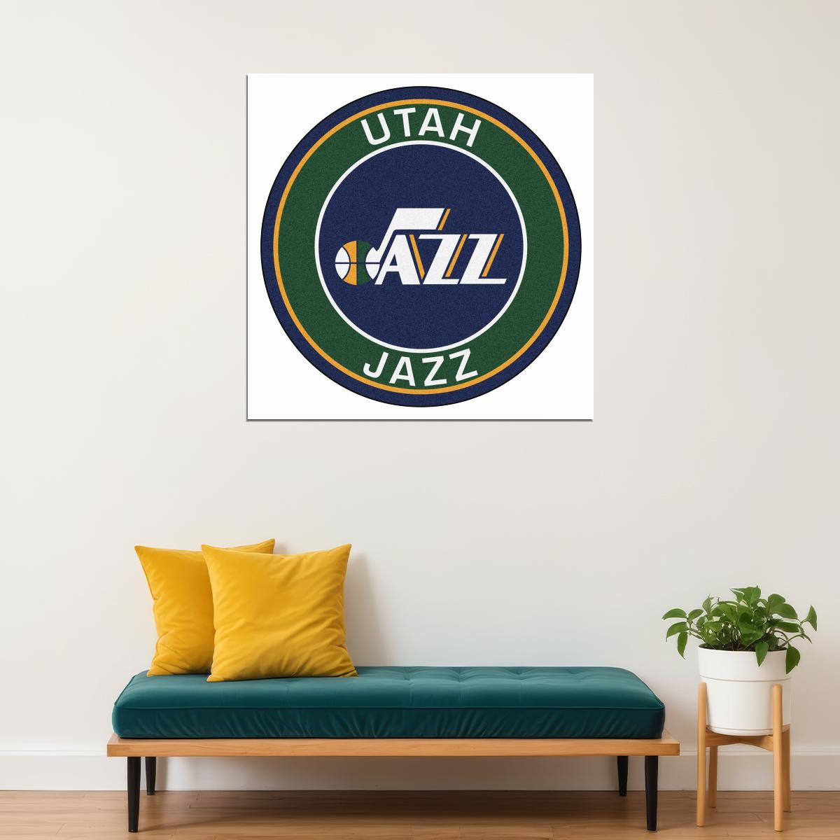 Utah Jazz Basketball Team Logo Poster - xonomax