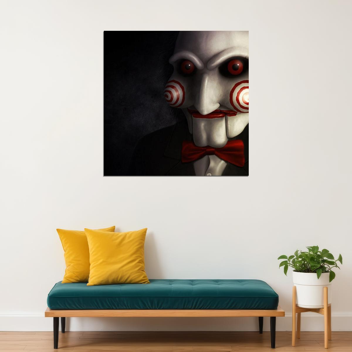 Saw Movie Poster Classic Horror Film Iconic Slasher Wall Print