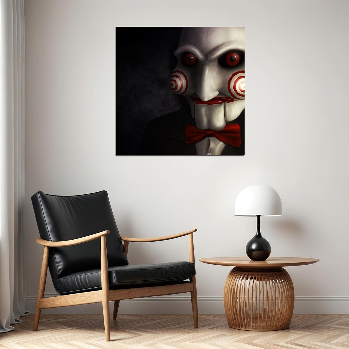 Saw Movie Poster Classic Horror Film Iconic Slasher Wall Print