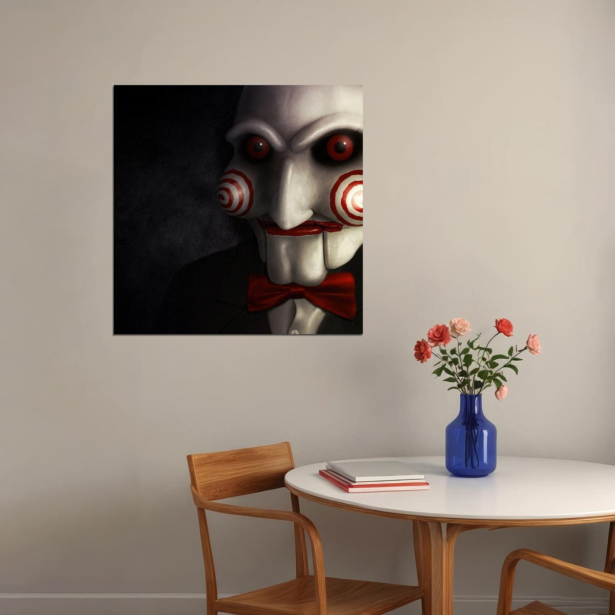 Saw Movie Poster Classic Horror Film Iconic Slasher Wall Print