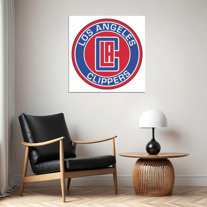 Los Angeles Clippers Logo Poster Nba Basketball Team Wall Art - xonomax