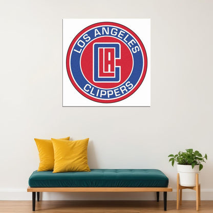 Los Angeles Clippers Logo Poster Nba Basketball Team Wall Art - xonomax
