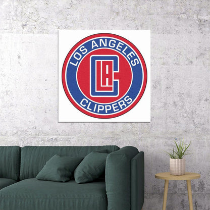 Los Angeles Clippers Logo Poster Nba Basketball Team Wall Art - xonomax