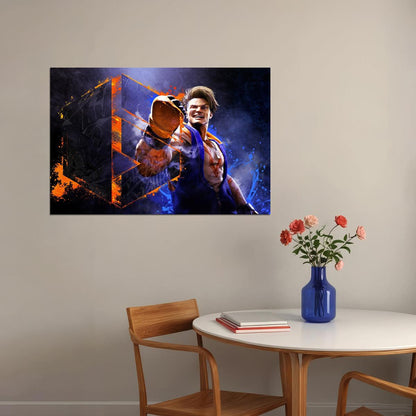 Street Fighter 6 Luke Fighting Video Game Poster Gamer Wall Art