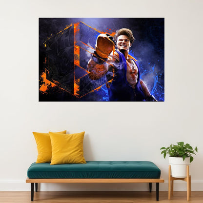 Street Fighter 6 Luke Fighting Video Game Poster Gamer Wall Art