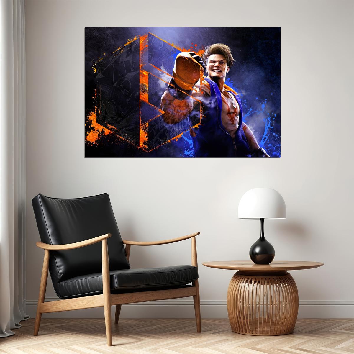 Street Fighter 6 Luke Fighting Video Game Poster Gamer Wall Art