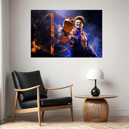 Street Fighter 6 Luke Fighting Video Game Poster Gamer Wall Art