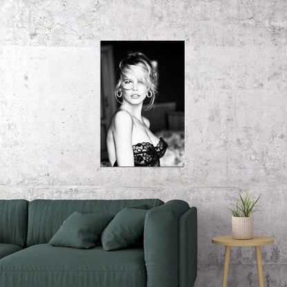 Claudia Schiffer Supermodel Poster Stunning Fashion Icon Wall Print