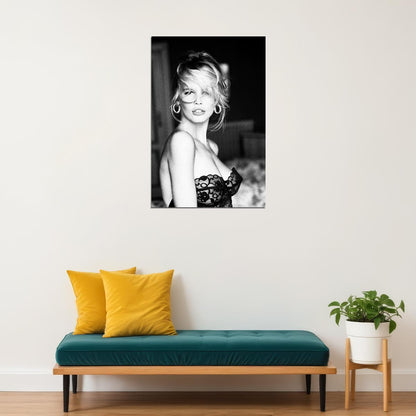 Claudia Schiffer Supermodel Poster Stunning Fashion Icon Wall Print