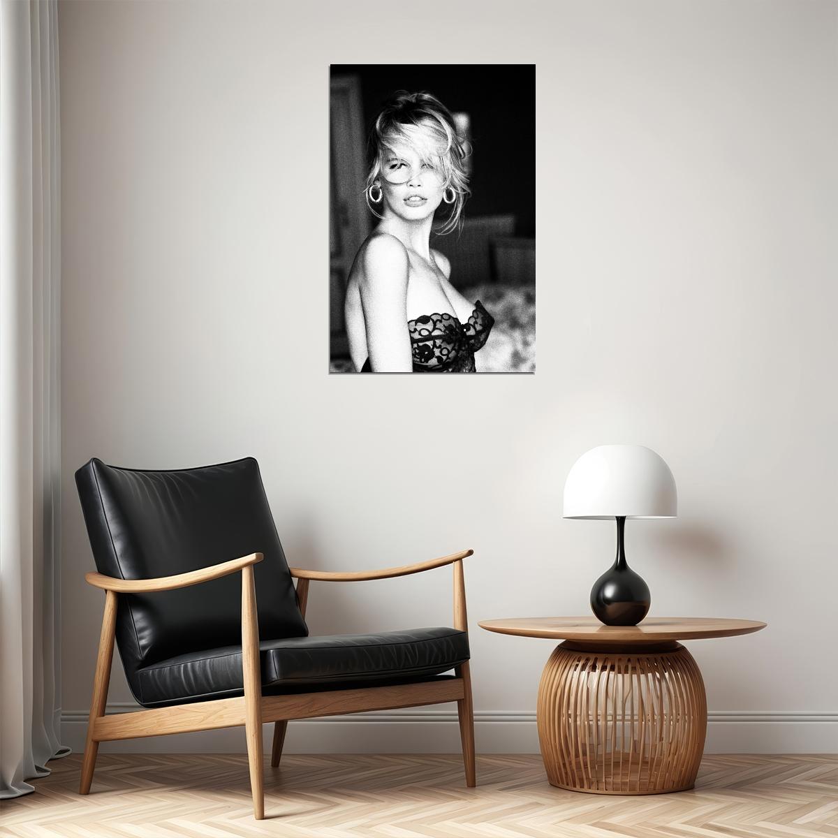 Claudia Schiffer Supermodel Poster Stunning Fashion Icon Wall Print