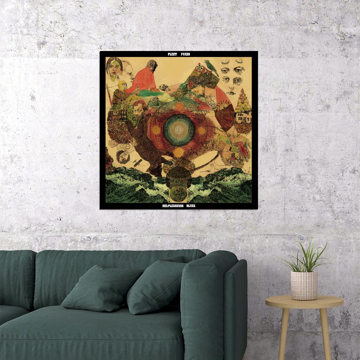 Fleet Foxes Album Cover Art Indie Folk Music Poster Band Music Print - xonomax