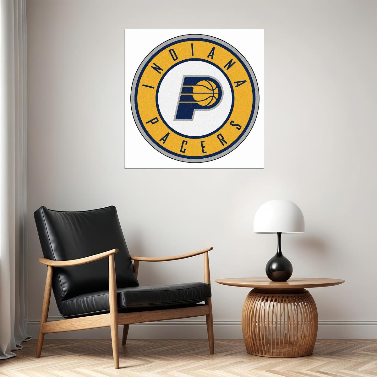 Indiana Pacers Basketball Poster Nba Team Logo Wall Art Sports Print - xonomax